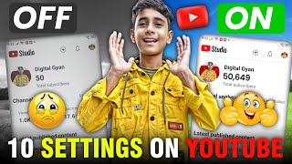 🤬 10 YouTube Settings that Destryed small Channel  ये 10 Settings करलो लाखों कमाएंगे  Manoj Dey [upl. by Hermine]