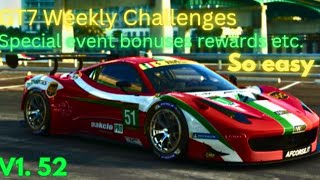 GT7Weekly challenges5 events cars setups rewardsV152 [upl. by Okoyk]