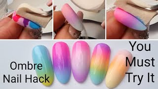 Easiest ombre nail hack Ombre nails with gel polish Simple and easy nail designs for beginners [upl. by Sherri]