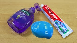 Colgate and Hand Soap Slime How to Make Slime Soap Salt and Toothpaste NO GLUE [upl. by Moira]