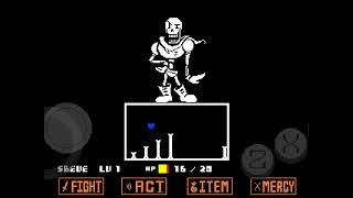 undertale  Papyrus fight in Mobile port spoiler [upl. by Pleione]