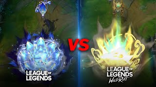 Porcelain Protector Aurelion Sol VS Lunar Guardian Aurelion Sol  Skin Comparison  LOL PC Wildrift [upl. by Leraj]