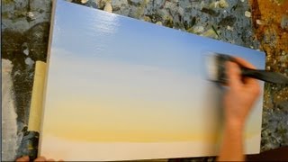 How to Paint a Sky  Acrylic Painting Lesson [upl. by Sices]