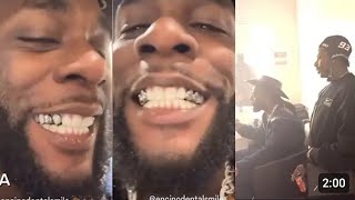 Burna Boy splash 500k Dollars on Diamond teeth like Davido as he introduce Asake to Akon trending [upl. by Chilton271]