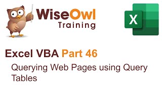 Excel VBA Introduction Part 46  Querying Web Pages using Query Tables [upl. by Eibur]