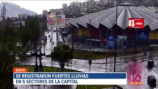 5 sectores de Quito registraron fuertes lluvias este jueves 3 de octubre [upl. by Attirehs295]