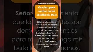 Oración para confiar en las batallas de Dios dios amor jehova biblia fe jehovadios mensaje [upl. by Olrac924]