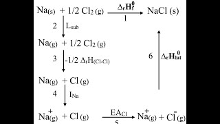 ws4ex4  lattice energy ionic solid formation BornHaber cycle [upl. by Ninel]