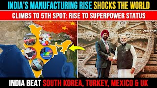 India Rises to 5th in Global Manufacturing  Indian Economy  English News  India vs China [upl. by Mohandis]