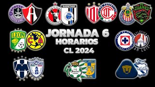 HORARIOS CANALES Y FECHAS DONDE VER LA JORNADA 6  LIGA MX CLAUSURA 2024 [upl. by Mayce522]