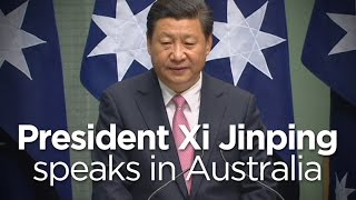 Chinese President Xi Jingping speaks in Australia [upl. by Ashlee]