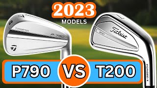 New TITLEIST T200 vs TAYLORMADE P790  New 2023 Iron Battle [upl. by Alfy636]