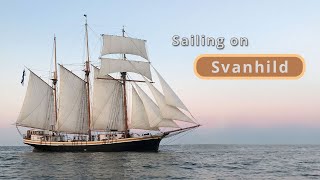 Sailing on maux Svanhild a threemasted topsail schooner [upl. by Dhu128]