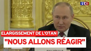 Elargissement de lOtan  quotNous allons réagirquot prévient Vladimir Poutine [upl. by Machos37]