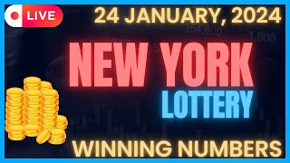 New York Midday Lottery Results For  24 Jan 2024  Numbers  Win 4  Take 5  NY Lotto  Powerball [upl. by Iddet]