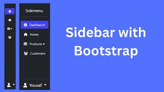 Side Menu Bar in Bootstrap 5  Sidebar using Bootstrap 5 [upl. by Nuahsal]