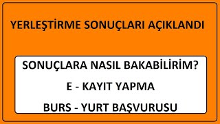 TERCÄ°H SONUÃ‡LARI AÃ‡IKLANDI SONUÃ‡LARA Ã–SYM ÅÄ°FREESÄ° OLMADAN NASIL BAKILIRE KAYIT YURT BURS [upl. by Neuberger389]