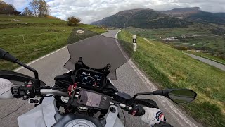 The Swiss Alpes  RAW MOTORCYCLE RIDE  F900XR  ARROW INDY RACE  PURE EXHAUST SOUND 4k [upl. by Ennaillek117]