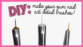 DIY Make your own nail art detail brushes [upl. by Anglo]