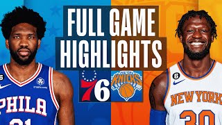 76ERS at KNICKS  FULL GAME HIGHLIGHTS  December 25 2022 [upl. by Dosia]