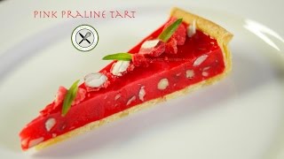 The Pink Praline Tart Recipe – Bruno Albouze [upl. by Ohs67]