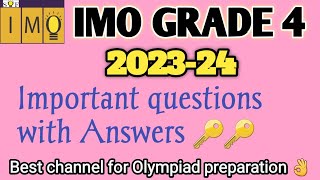 IMO Grade 4  Math Olympiad Solved Paper  IMO 202324  SOF IMO 202324  Class 4 Math Olympiad [upl. by Acinomaj]