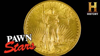 Pawn Stars Rare Double Eagle Coin Exceeds Estimate S22 [upl. by Borszcz]