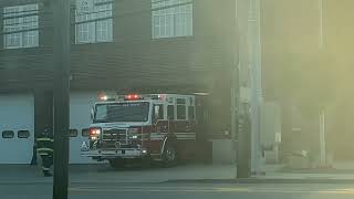 Massapequa Fire Department Engine 6311 backing up into the station 82524 [upl. by Aniakudo]