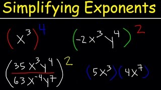 Simplifying Exponents With Fractions Variables Negative Exponents Multiplication amp Division Math [upl. by Nolly872]