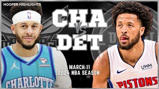 Charlotte Hornets vs Detroit Pistons Full Game Highlights  Mar 11  2024 NBA Season [upl. by Parish]