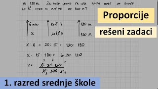 Proporcije rešeni zadaci  prva godina srednje škole [upl. by Keisling856]