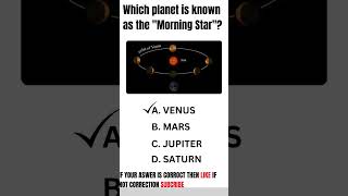 Which planet is known as the quotMorning Starquot a Venus b Mars c Jupiter d Saturn a [upl. by Kra]