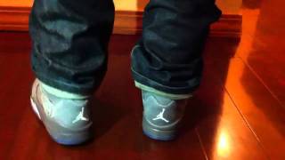 Air jordan retro 5 V wolf grey 2011 on feet [upl. by Joela]