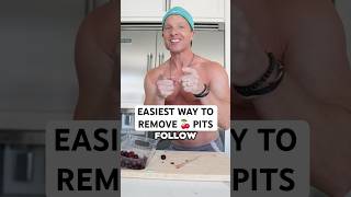 How To Pit Cherries With A Straw 🍒 EASIEST WAY  KITCHEN HACK  LiveLeanTV [upl. by Snevets]