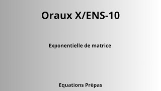 Oraux XENS10 [upl. by Emlynn235]