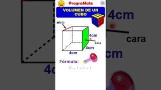 Volumen de un Cubo Cuerpos Geométricos ⚡ [upl. by Gwenn]