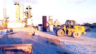 hot mix Hm plant ammann road construction video [upl. by Lundquist]