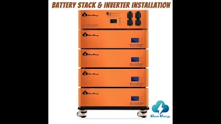 CloudEnergy 48V150Ah Battery Stack amp Inverter Installation  Operation Guide [upl. by Prevot]