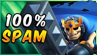 SKELETON KING SPAM DECK DECIMATES EVERY DEFENSE — Clash Royale [upl. by Chucho979]