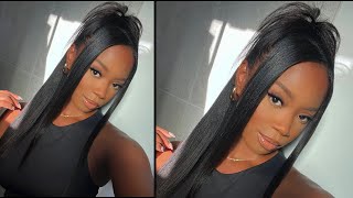 How To 2000s Y2K Half Up Half Down Hair Tutorial Using BetterLength Clip Ins [upl. by Daly]