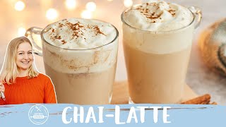 Chai Latte ☕ 🥛 selber machen  Rezept für Zuhause  Einfach Backen [upl. by Figge]