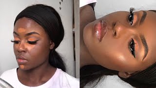 MAKEUP SIMPLE PEAU NOIRE  Instagram moradatouch [upl. by Arotak990]