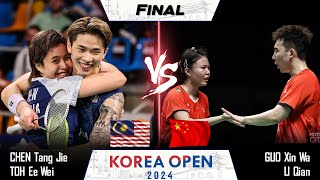 ⚪LIVE SCORE  FINAL  CHEN Tang Jie TOH Ee Wei vs GUO Xin Wa LI Qian  Korea Open 2024 Badminton [upl. by Hsiekal]