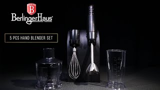 Berlinger Haus Black Rose Collection 5 Pcs Hand Blender Set Presentation BH9049 [upl. by Einaeg]