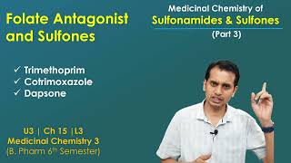 Medicinal Chemistry of Trimethoprim Cotrimoxazole and Dapsone  Sulfonamide and Sulfones [upl. by Eiralih]