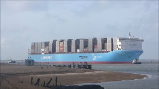 Port of Felixstowe welcomes the largest Methanol enabled container ship Ane Maersk 25th March 2024 [upl. by Romanas]