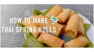 How to make thai spring rolls  DIY Våruller  Bee ♡ [upl. by Aikkan483]