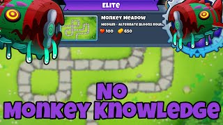 ELITE Bloonarius Tutorial  No Monkey Knowledge  Monkey Meadow  BTD6 [upl. by Pete]