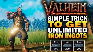 Simple Trick To Get UNLIMITED Iron Ingots In Valheim  Valheim Tips And Tricks [upl. by Bocock]