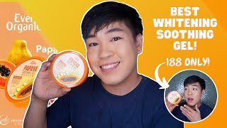 EVER ORGANICS PAPAYA SOOTHING GEL REVIEW  BEST WHITENING SOOTHING GEL FOR ONLY 188 PESOS [upl. by Xantha]